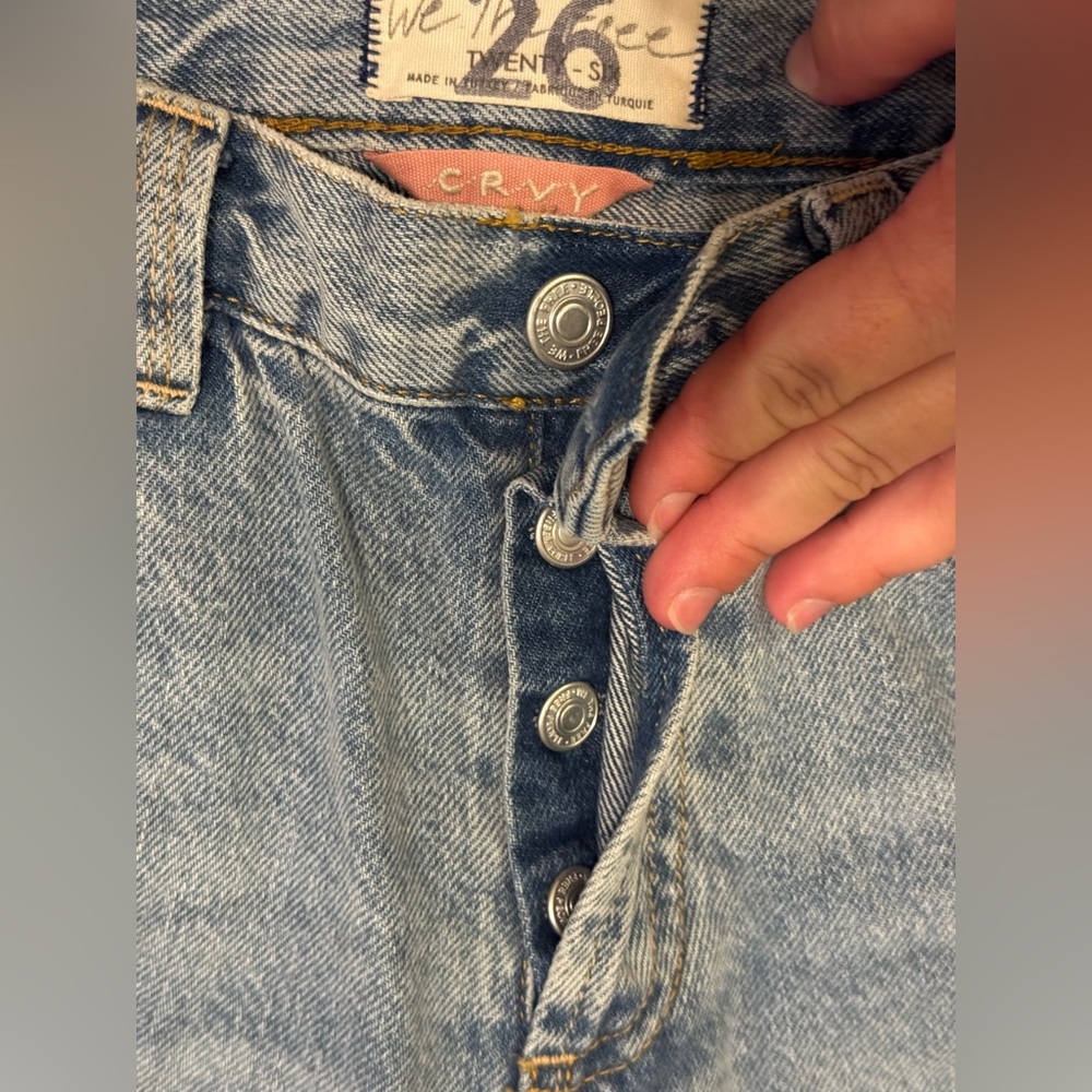 NEW Free People We The Free CRVY Gia Wide-Leg Jeans Light Wash Size 26/2 US $128 - Picture 9 of 15